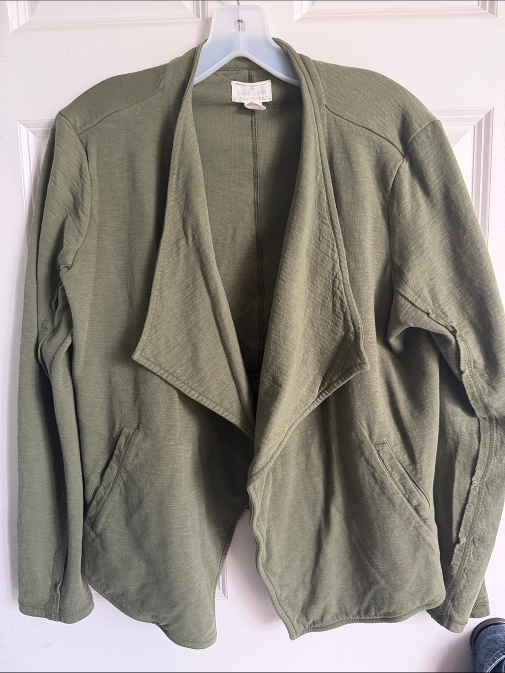 Caslon Olive Green Knit Cardigan